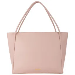 Fastrack Pink Solid Large Laptop Tote Handbag image 2