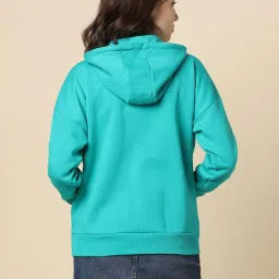 Allen Solly Green Cotton Regular Fit Hoodie image 2