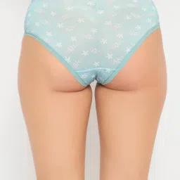 Clovia Blue Polyamide Medium Waist Outer Elastic Hipster Panty image 2