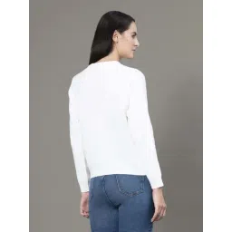 Red Tape White Regular Fit Sweater image 2