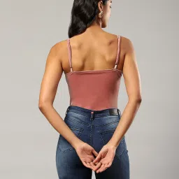 Label Ritu Kumar Dusty Pink Regular Fit Body Suit image 2