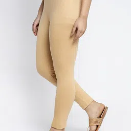 Gracit Yellow & Skin Mid Rise Leggings - Pack Of 2 image 5