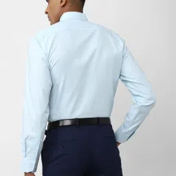 Van Heusen Blue Cotton Regular Fit Texture Shirt image 2