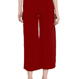 PATRORNA Maroon Regular Fit Mid Rise Trousers image 2