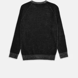 Pantaloons Junior Black Printed Full Sleeves Sweater image 2