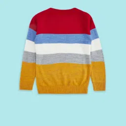 Pantaloons Junior Multicolor Striped Full Sleeves Sweater image 2