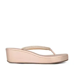 Inc.5 Women's Rose Gold Thong Wedges image 2