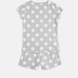 Pantaloons Junior Grey Melange Printed T-Shirt with Shorts image 2