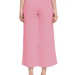 PATRORNA Pink Regular Fit Mid Rise Trousers image 2