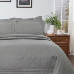 Maspar Solid Green 300 Cotton Double Quilt image 2