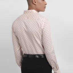 Allen Solly Pink Cotton Slim Fit Printed Shirt image 2