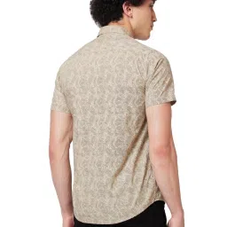 Spykar Brown Cotton Regular Fit Printed Shirt image 2