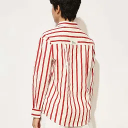 Only Red Cotton Stripes Shirt image 2