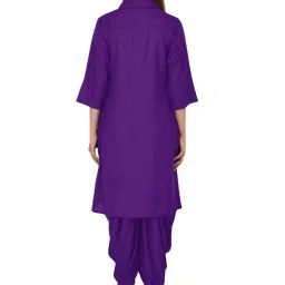 PATRORNA Purple Regular Fit Pathani Kurta image 2