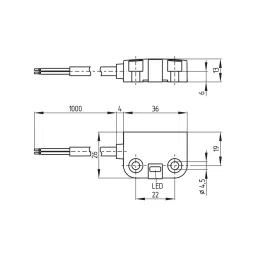 Schmersal 3 NC 24 V Left Door Hinge Magnetic Safety Sensor, BNS260-02/01ZG-L image 2