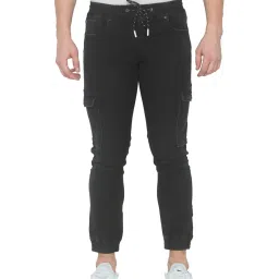 Spykar Carbon Black Slim Fit Jogger Jeans image 1