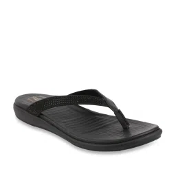 MediFeet Women's Sleek Black Thong Sandals image 2