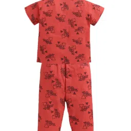 The Magic Wand Kids Peach Printed Shirt with Pyjamas image 2