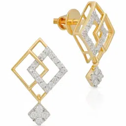 Malabar Gold and Diamonds 18k IGI Certified Diamond Yellow Gold Drop Earrings for Women-picture-17