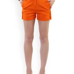 Belle Fille Orange Regular Fit Shorts-image-90