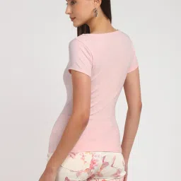 Guess Peach Solid Short sleeve Tops image 2