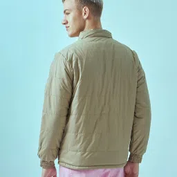 Bewakoof Men Brown Nylon Regular Fit Casual Jacket image 2