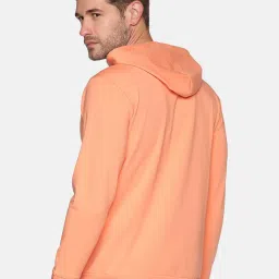 showoffff SHOWOFF Peach Cotton Slim Fit Solid Sweatshirt image 2