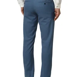 Van Heusen Blue Slim fit Solid Trousers image 2