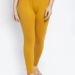 Gracit Pink & Mustard Mid Rise Leggings - Pack Of 2 image 4