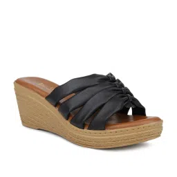 Inc.5 Women's Black Casual Wedges image 2