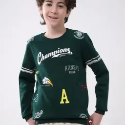 Monte Carlo Boys Green Printed Sweatshirt-image-15