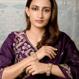 Odette Multicolor Embellished Bangles For Women-Set Of 2 image 2