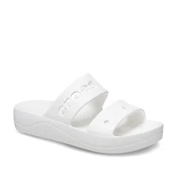 Crocs Women's Baya White Casual Wedges image 2