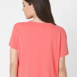 Only Pink Cotton Printed T-Shirt image 2