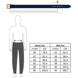 Hidesign Olivier Melb Ranch Black & Tan Leather Solid Reversible Belt image 2