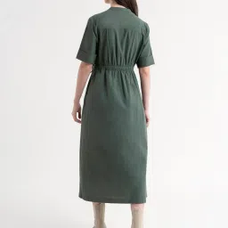 Fablestreet Olive Regular Fit Midi Dress image 2