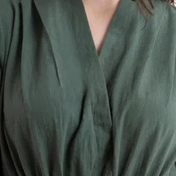 Fablestreet Olive Regular Fit Midi Dress image 5