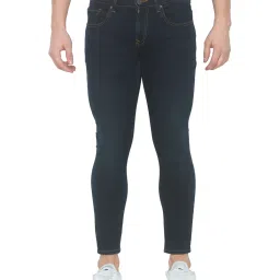 Spykar Navy Cotton Slim Fit Jeans image 1
