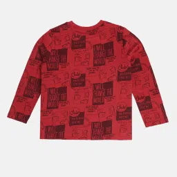 Miniklub Boys Maroon Printed Regular Fit T-Shirt image 2