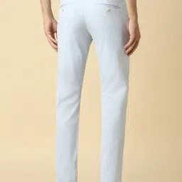Allen Solly Blue Cotton Slim Fit Trousers image 2