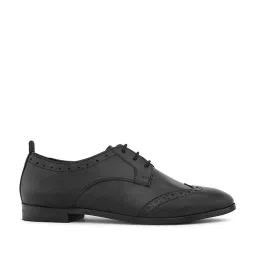 Carlo Romano Women's Black Derby Shoes image 2