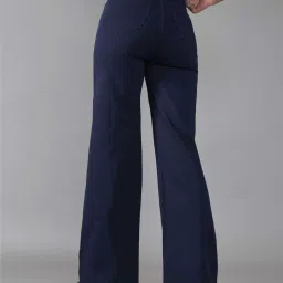 DOLCE CRUDO Blue Plain Jeans image 2