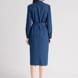Fablestreet Navy Regular Fit Wrap Dress image 2