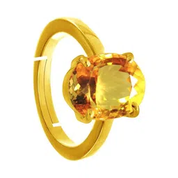RRVGEM 11.50 KT Oval Cut Citrine Ring image 4