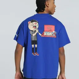 Puma Vivid Blue Cotton Relaxed Fit Sports T-Shirt image 2