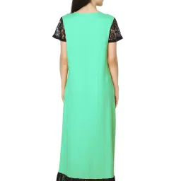 PATRORNA Light Green Lace Nighty image 2