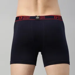 Dixcy Scott Originals Navy Cotton Regular Fit Trunks - Pack Of 3 image 2