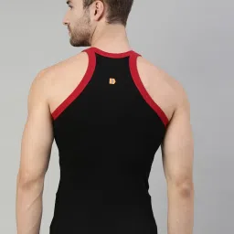 Dixcy Scott Originals Black Cotton Regular Fit Vest image 2