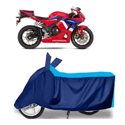 Auto Pearl Two Wheeler Cover for Honda CBR 600 RR - Cyan, Blue image 1