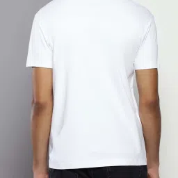 Calvin Klein Bright White Cotton Regular Fit Printed T-Shirt image 2